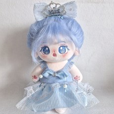 지오몽 20cm 인형옷 엘사크라운 드레스 무속성 아이돌 인형옷 입히기 의상, 1개, 블루