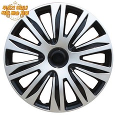 15인치 실버블랙 12-16인치 휠커버 세트 디자인 자동차 휠캡 4개, S 14인치(5083) 화이트 블랙(5일배송)
