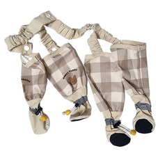 호플 반려견 올인원 일체형 방수 신발, 1개, 격자