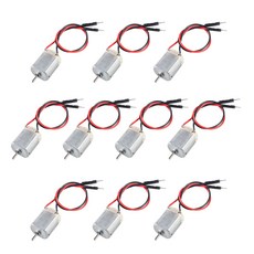 1.5V~6V 130형 소형 DC모터 수선 단자 부착 완구 로봇 제작용 미니 직류모터, 10개, 화이트