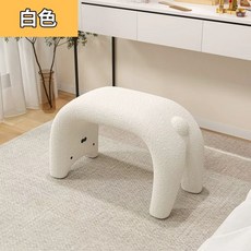 현관 벤치 의자 소품 신발장 슈벤치 부클 스툴 간이의자 아이방 슈즈, 1개, A. 따뜻한 화이트 50x30x36cm 분리 세탁 가능