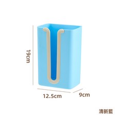 衛生間廁紙盒 壁掛式免打孔廁所紙巾盒 防水壁掛抽取式衛生紙架, 1個, 藍色1:如圖