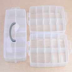 마마상점 3단박스 대형 플라스틱부품상자, 핑크