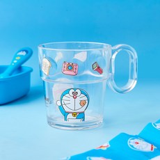 아이조움 도라에몽 도트 손잡이컵, 혼합색상, 1개, 220ml
