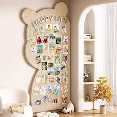 대형 곰 펠트 벽 게시판 사진 꾸미기 장식 보드 코르크, 1