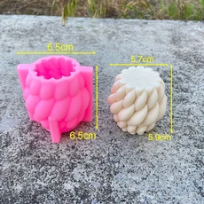 회전 빗방울 실리콘 양초 금형 기하학 추상 미술 양초 만들기 비누 수지 금형 선물 공예 홈 인테리어, S