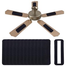 Arricraft 블레이드용 천장 팬 필터 12개 면 블랙 활성탄 탄소 공기 청정기 사무실 주방 일반 가정용 오염 물질 24.8x8.9x0.8cm(9.84x3.54x0.3, Rectangle