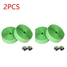 갈색 2pcs 자전거 핸들 바 테이프 비 슬립 사이클링 스폰지 벨트, 01 China Mainland, 05 Green 2pcs