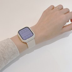 우먼스9999 애플워치 호환가능 7 SE 6 3 2 브레이드 솔로루프 스트랩 38 40 41 42 44 45 mm 호환가능, 스타라이트, 38/40/41mm (S)