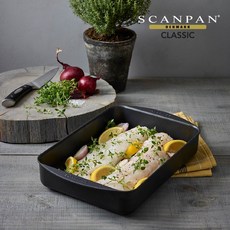 【Scanpan】經典系列 32*22cm 烘烤盤組 附原廠滴油架 玻璃蓋, 1個, 一件