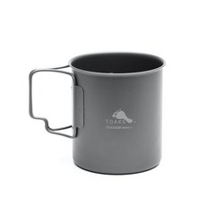 TOAKS 초경량 450ml 티타늄 컵 - 접이식 손잡이가 있는 캠핑 머그 48g 배낭여행 및 하이킹 장비, TOAKS 초경량 450ml 티타늄 컵 - 접이식 손잡