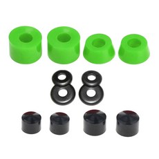 shangren PU 충격 방지 스케이트 보드 부싱 교체 독립 와셔 마모 방지 너트 트럭 재건 키트 롱 보드 재건 키트 스케이트, 녹색, 1개