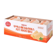 서울우유 화이트 체다슬라이스치즈 1.8kg (100매) (무색소)