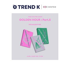 에이티즈 ATEEZ 미니14집 앨범 GOLDEN HOUR 골든아워 Part 5 포카앨범, A Ver(핑크)