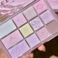 12색 핑크 아이섀도우 메이크업 저채도 팔레트 피그먼트 어스 아이 트레이 초콜릿 글리터 매트, 05, 15g, 1