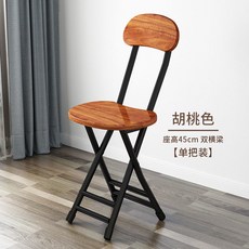 折疊餐桌 長方形餐桌 小戶型方桌 簡易出租屋用桌, 1個, 【免安裝/折疊椅】茶色*1把, 茶色