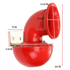 에어혼 화물차 크락션 자동차 빨간 전기 황소 암소 소리 메탈 트럭 기차 보트 바이크 오토바이 슈퍼 시끄러운 12V 200db, [01] 옵션1