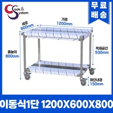 이동식작업대 400 - 1800 모음 업소용작업대 스텐선반 STS 201, 1단