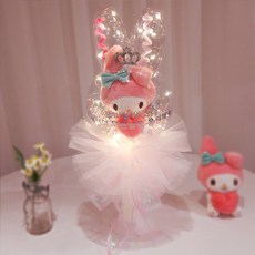 산리오 레터링 LED 꽃풍선 인형꽃다발, 1개, 마이멜로디