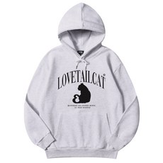 브랜드정품 어나더 아카이브 ANOTHER ARCHIVE 러브 테일 캣 로고 후드티_화이트멜란지 254034