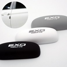 3D 입체 소프트 퍼펙트 큐브 자동차 도어가드, 그레이, 1개