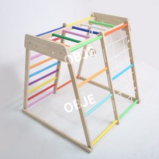 원목 유아 놀이기구 그네 세트 미끄럼틀 정글짐 실내놀이터 가정용, C