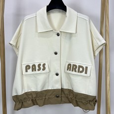 파사디골프 여자 봄 크롭오픈카라 TV 사이즈 넉넉한 오버핏 55-99가능 조끼 P24STV147M