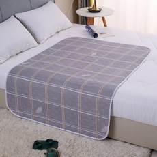 可水洗隔尿墊 舒適棉質透氣 大尺寸護理墊 嬰幼兒防漏防水墊, 1個, 灰羽毛,70*90cm