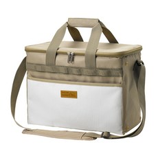 코멕스 다용도 고리가 달린 아이스쿨러백, 아이보리 + 브라운, 22L