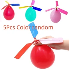 점핑볼1/10PCS 공기 풍선 헬리콥터 장난감 재미 있은 Ortable 야외 비행 어린이 생일 파티 날 게임 선물, 03 5Pcs
