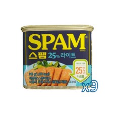 스팸 25% 라이트, 340g, 9개