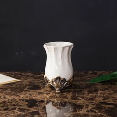 유럽 스타일 5 피스 워시 세트 욕실 용품 수지 핑크 화이트 칫솔 컵 욕실 액세서리 칫솔 홀더, Mouthwash cup