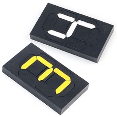 회전 소형 번호판 N3 규격 27x47mm 노랑 색상 숫자 회전 디스크 넘버링 유닛, N3 - 노랑, N3 - 노랑, 1개