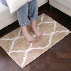 빨아쓰는 물기쏙 극세사 욕실 주방 화장실 호텔 발매트, 아르떼_베이지, 1개