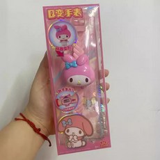 三麗鷗家族Q變萌趣造型手錶 庫洛米 美樂蒂 女孩幼童卡通造型人物手錶 生日禮物 玩具 兒童手錶