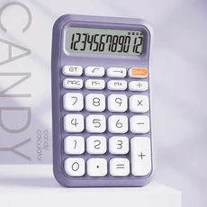 휴대용 계산기 새로운 간단한 단색 기계식 키보드 컴퓨터 학생 귀여운 고가 전자, Taro Purple