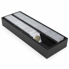 BCW 더블 로우 2x2 코인 박스 102 스냅 또는 330개 이상의 종이 뒤집기 보관함 수집가용 탈착식 트레이