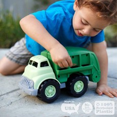 그린 재활용 트럭 피규어 다이캐스트 장난감자동차 자동차놀이 선물용, 1개