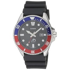 카시오 아날로그 청새치 다이버 시계 MDV-106B-2AVCF 172006, Sporty, Blue/Red