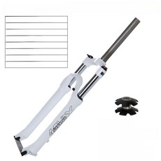 완충기 프론트샥 락샥 산악 mtb샥 무광 앞쇼바 에어샥, 1개, 화이트 27.5인치 기계식