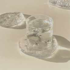 유니크한 다용도 투명 내열 플라스틱 컵받침, 1개, 투명색