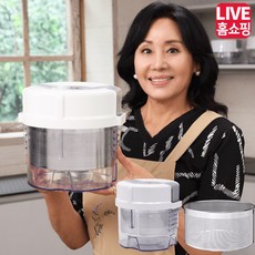 [TV홈쇼핑정품 업그레이드] 홍여진 하이로 빅스텐 매직 짤순이 대용량 2.4L 본품 5단계 누름 방식 304 스테인리스 야채탈수기 만두, 1박스