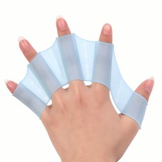실리콘 핑거 웨빙 수영 훈련용 손가락 물갈퀴 아쿠아 피트니스 수중 운동 보조 장비, L