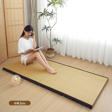왕골 마루판 왕골돗자리 접이식 다다미 일본식 매트리스, C.80x200cm 4단 접이식, 05.작은 격자 3cm 코코넛 심