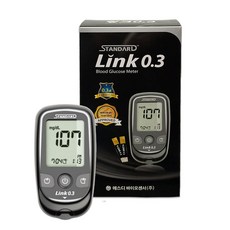 스탠다드 링크 0.3 혈당측정기+채혈기+채혈침10개 단품, 1개