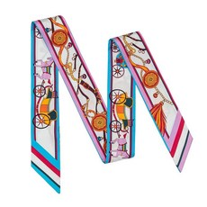 ECLATIS MurierSILK 실크 100 멀베리 스카프 16 MOM 맘me 119.4x5.1cm47x2인치 양면 트윌 핸드백용 헤어 타이 및 넥 14-템페라멘탈 블루