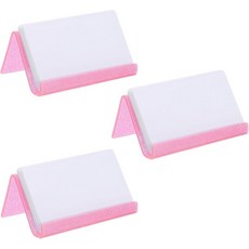 책상용 uxcell 3pcs 명함 홀더 아크릴 블링 정리함 데스크톱 카드 랙 디스플레이 스탠드 사무실 전시회 미팅 홈 핑크, Pink