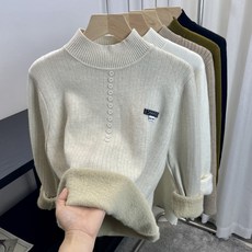 추동 융털 도톰 임산부 니트 루즈핏 보온 임산부 니트 반폴라 이너탑