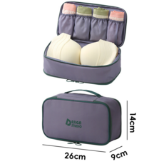 DESIGN STUDIO 大容量旅行收納包, 多巴胺文胸包-葡萄紫