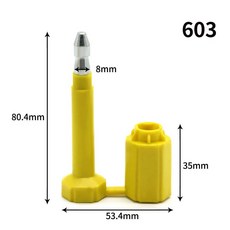 컨테이너씰 100개 화물 볼트 보안 컨테이너 봉인씰 옐로우 잠금장 씰링, 1개, 7. 603 100개